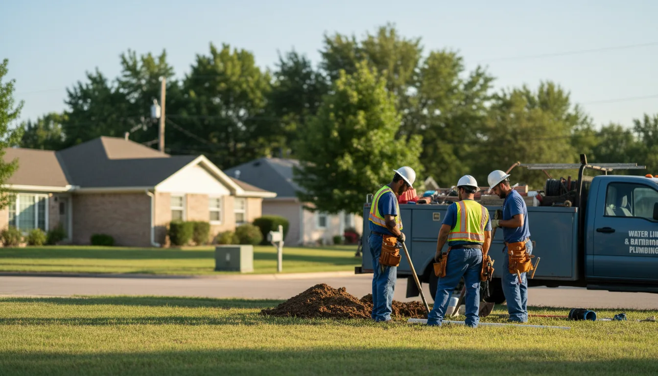 Residential water line and bathroom plumbing service in Arcola, IN